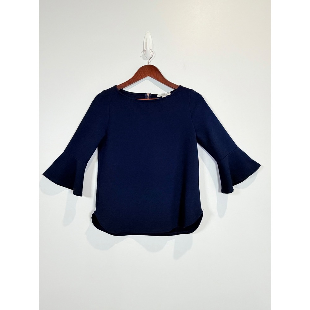 Green‎ Envelope Los Angeles Navy Blue Bell Sleeve Blouse GTC309-FKR Small